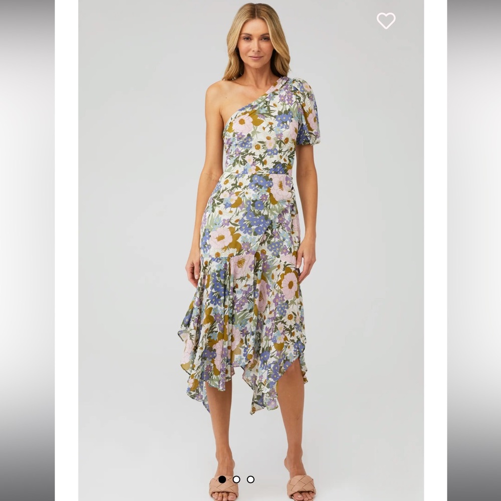 Astr the Label | One Shoulder Midi Dress | Small